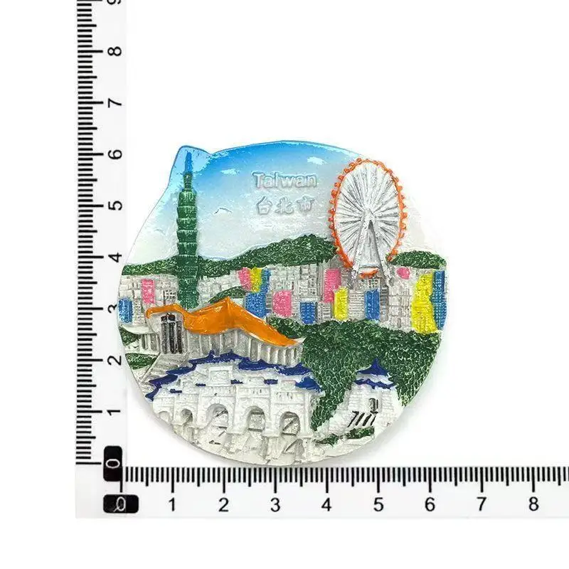 تايبي، الصين شخصية الإبداعية مشهد المدينة المغناطيسي مغناطيس الثلاجة السفر التذكارية ديكورات المنزل الرائعة