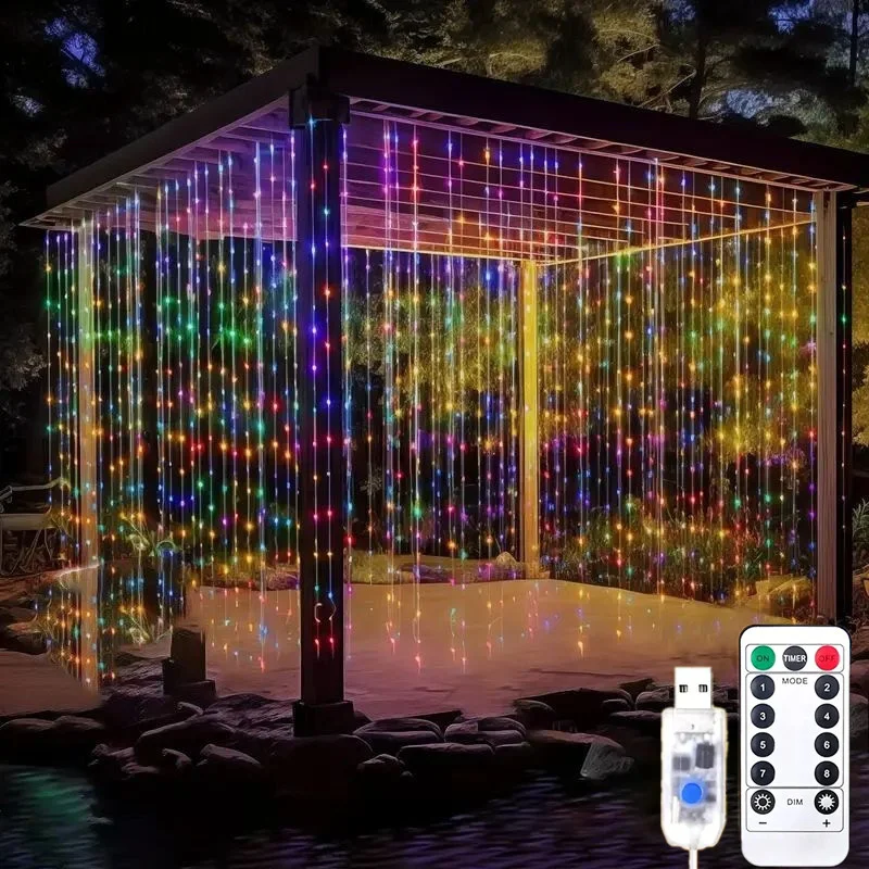 USB Curtain Lighting String Home Wall Wedding Birthday Decoration New Year Christmas Party Holiday LED Lights