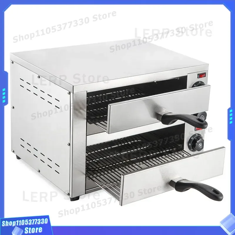 16 Inch Commercial Electric Pizza Oven Double Layer Outdoor Baking Machine for Bread Biscuits Kitchen Supplies Professional