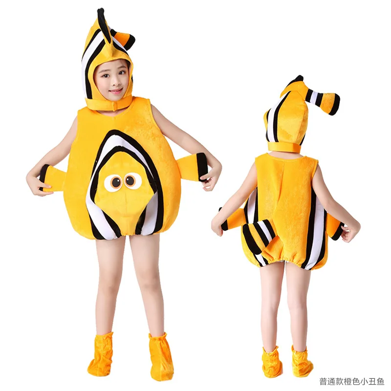 Cosplay Kids Nemo Fantasias, Filmes Clássicos, Anime Peixe-palhaço, Fato com capuz, Meninos, Meninas, Peixe, Halloween, Natal, Presente de Ano Novo