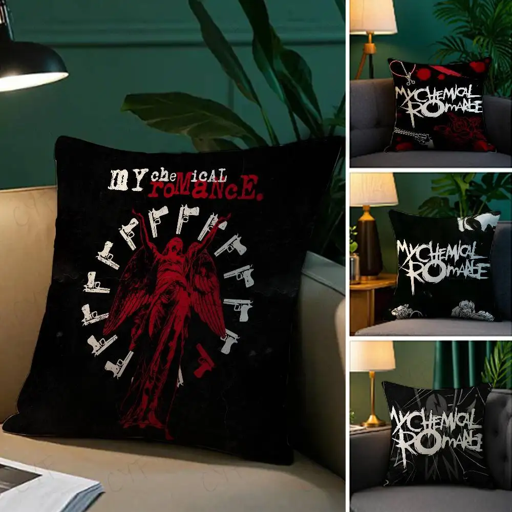 

Hot Rock My Chemical Romance Band Pillow Case Custom Printed Brushed Fleece Pillow, Baby Skin-Touch, Eco-Friendly Dye-Sublimatio