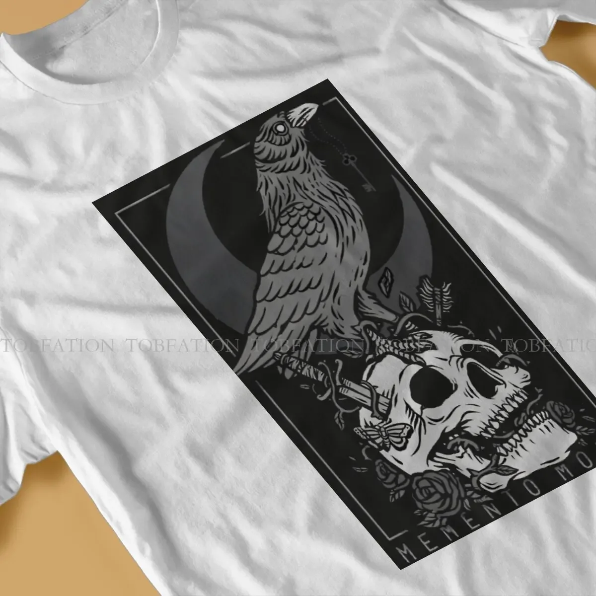 Mgła MEMENTO MORI modne koszulki do przodu obserwacje grupowe męski styl bawełniane topy T-Shirt z dekoltem oversize