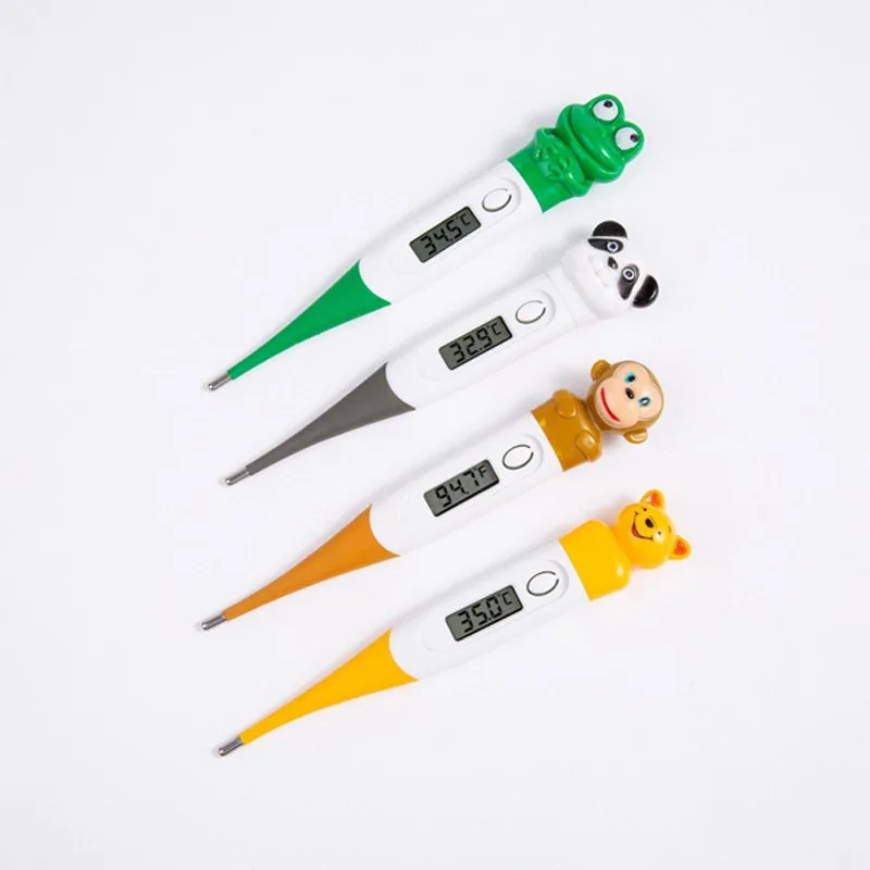 Cartoon Portable Electronic Thermometer Soft-head Safe Products Veterinary Accessories Pet Medical Equipment Tool Supplies