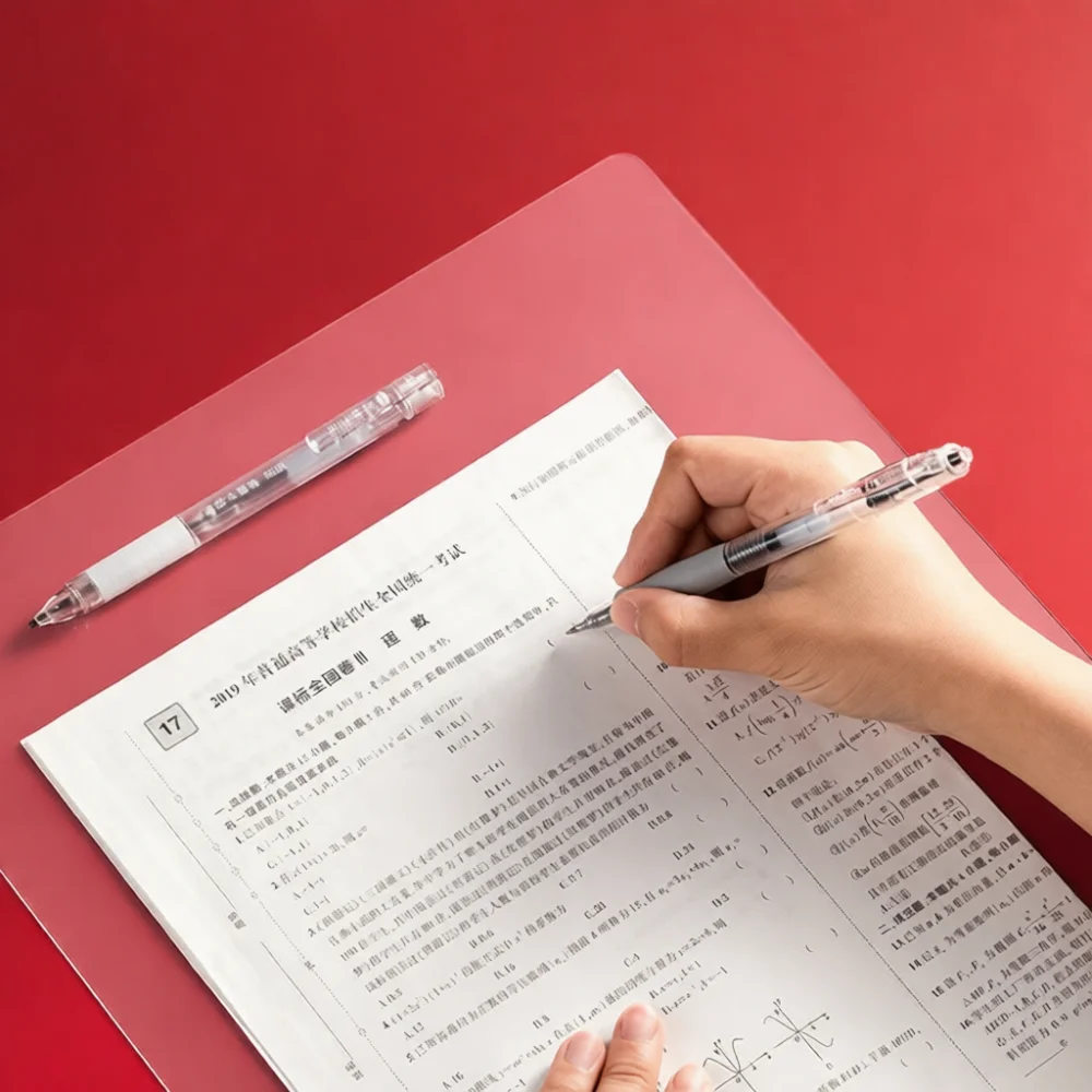 Deli Office Stationery Writing Pad Transparent Desk Mat Protection Sheet A4 A3 School Student Study Exam Writing Board