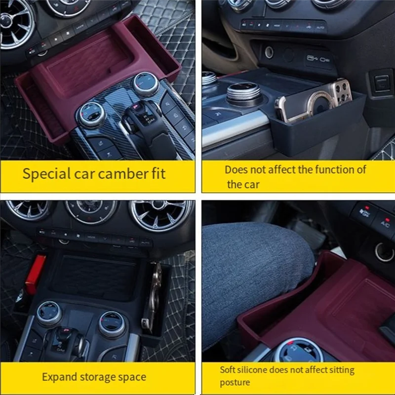 

A51K-For Great Wall Tank 300 Hi4-T Central Control Charging Silicone Pad Storage Box Modified Interior Accessories