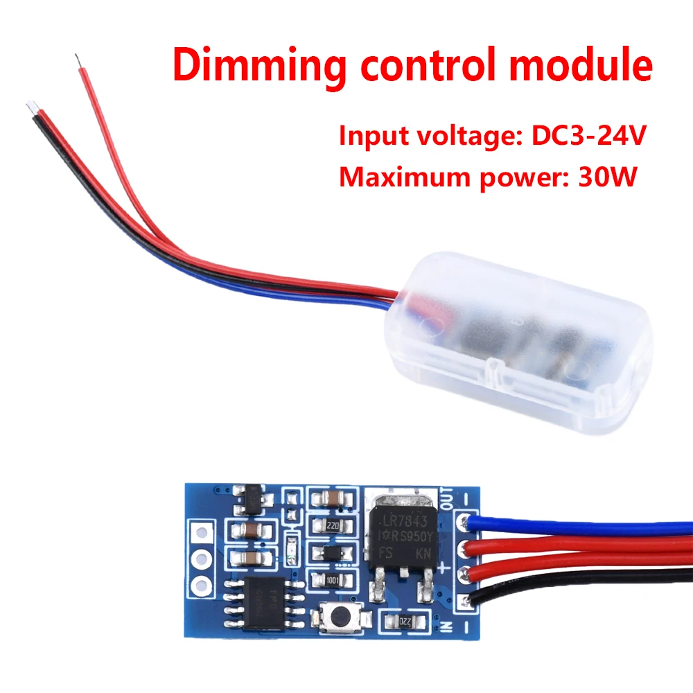 DC3-24V PWM Dimming Module Fast Slow Fading Led Control Module with Dimming Breathing Flashing Function for Led Lamps