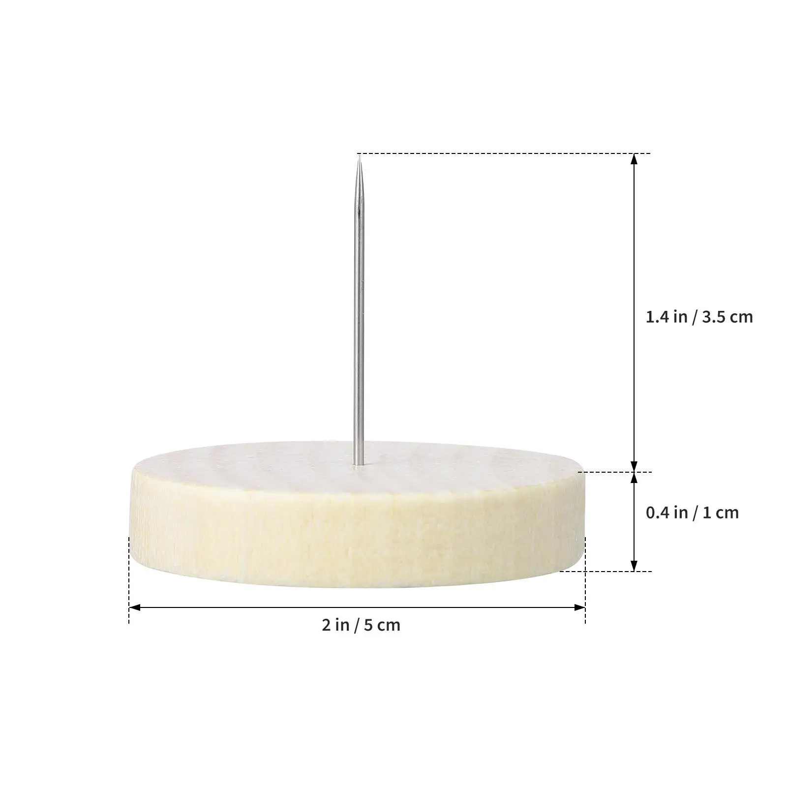 Juego de 6 soportes de exhibición de fieltro de 1cm de grosor, fondo redondo de madera, Kit de artesanía con Base de madera de fieltro de una sola aguja