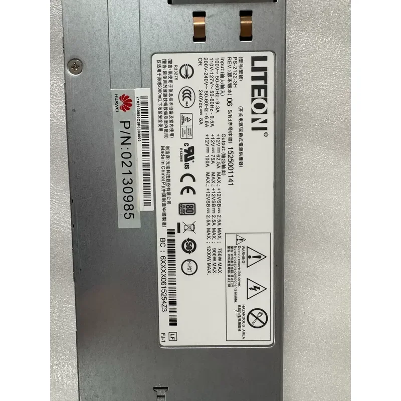 for Huawei Server Power Supply for Lite-On 1200W PS-2222-3H 10