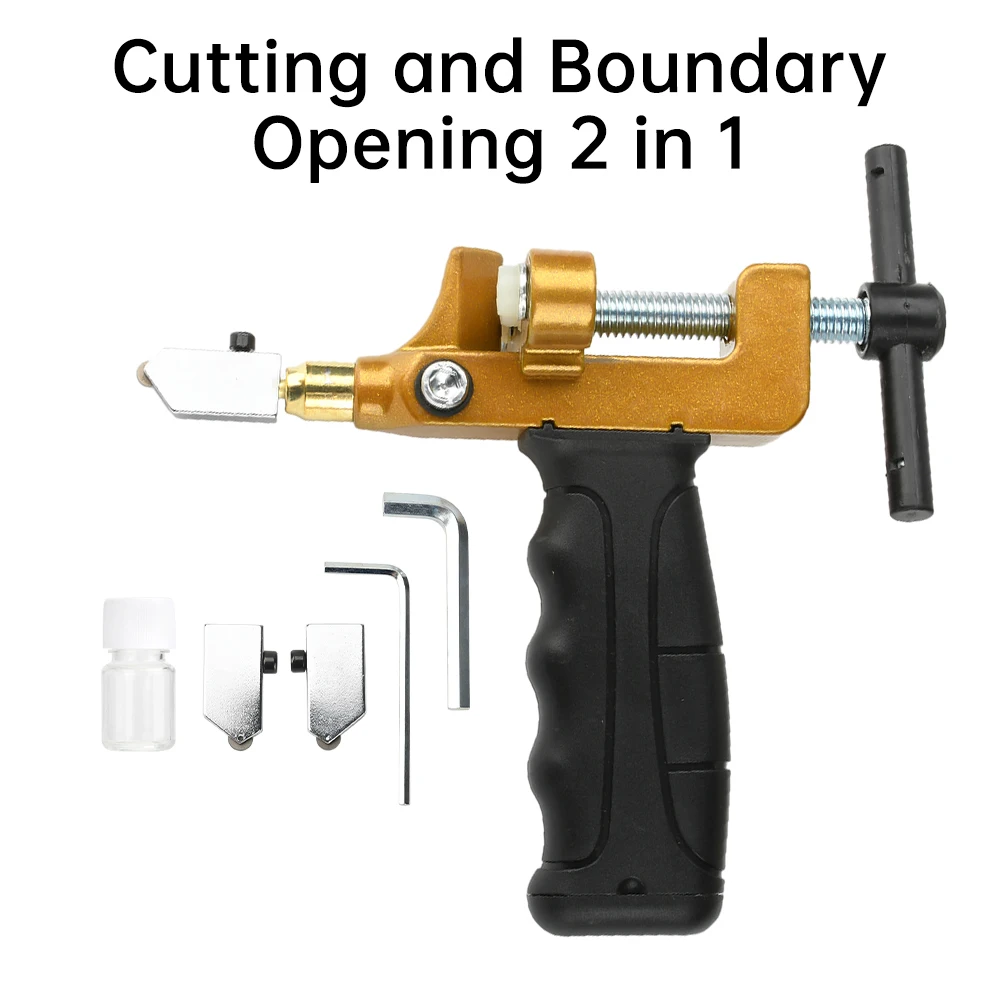 2 in 1 Diamond Tile Glass Cutter Handheld Detachable Professional Ceramic and Porcelain Cutting Manual Multifunction Hand Tool