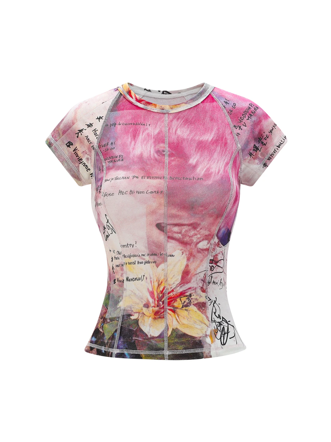 

Женская футболка Ro N Roll с круглым вырезом, без принта, из деконструированного хлопка, влагоотводящая