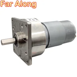 Low Speed High Torque DC Geared Motor 12V 24V Reversible And Adjustable Speed 5 To 400RPM All Metal Gears Long Life 35W DC Motor
