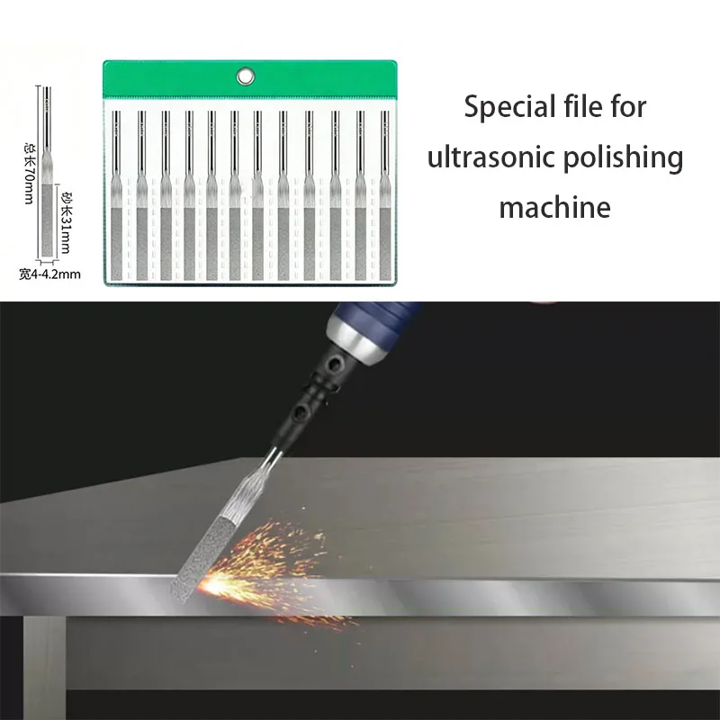 Industrial ultrasonic polishing machine file MTP120 pneumatic polishing tool small alloy file for mold machine polishing
