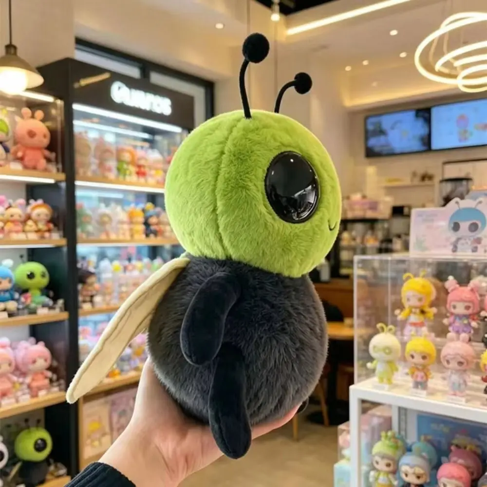 Soft Stuffed Green Headed Fly Big Eyes Creative Design Intresting Fly Keychain 18/30cm Simulation Style Insect Fly