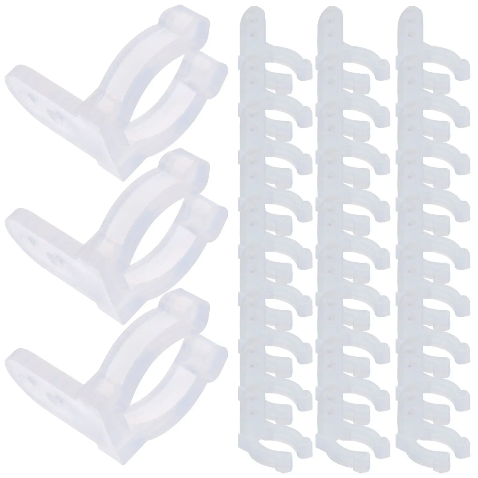 

30 шт. круглых зажимов для светодиодных лент, совместимых с неоновыми лентами, для рождественских уличных гирлянд, свадеб, террас, общежитий