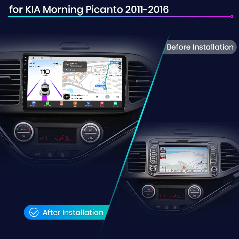 Junsun Android13 Qualcomm 8 Core Wireless CarPlay for Apple Android Car Radio For KIA Morning Picanto 2011-2016 Car Radio GPS FM