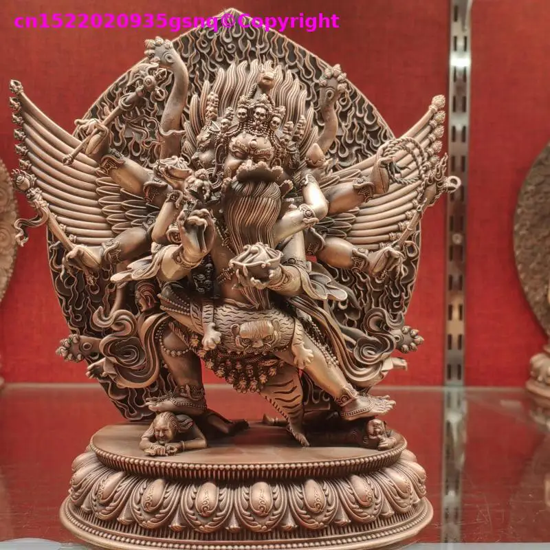 23cm large Copper figure of Buddha Hayagriva incarnation Nepal tibet mahayana Buddhist sacrifices worship