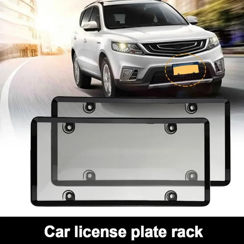 2pcs Car License Plate Frame Reflective Anti-speeding Red Light Toll Camera Shield License Plate Holder License Plate Protection