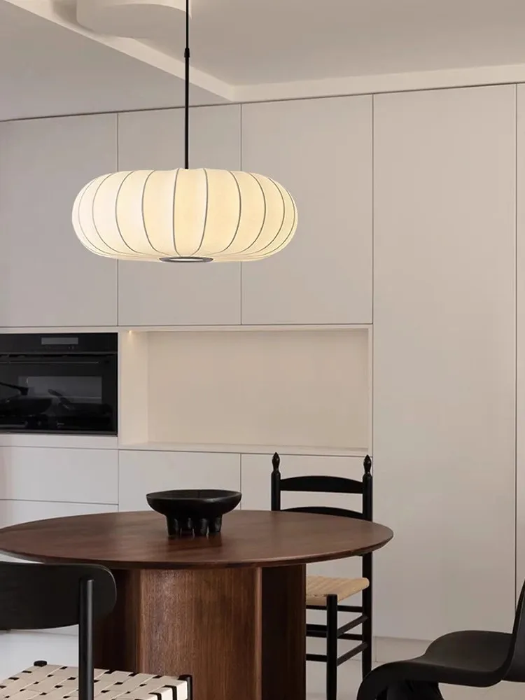 Lantern Ball Fabric Pendant Nordic Simple Creative Bedroom Restaurant Bar Japanese Silk Tea Room