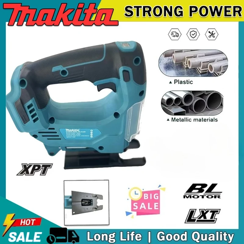 

Makita Portable Cordless Jigsaw Electric Tool Woodworking Multi-Function Design Compatible Tool no Makita 18V Battery
