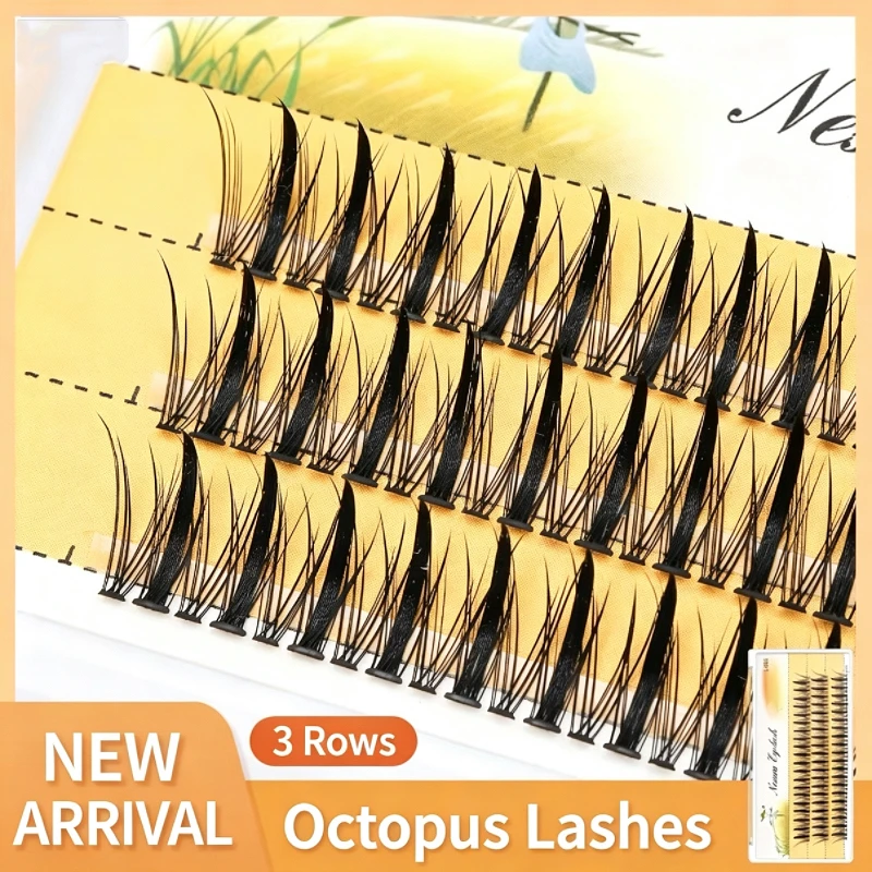 Grafting World But Thick Segmented Single Slender Cluster Self-Adhesive Octopus Fairy Cartoon Eye Devil False Eyelashes