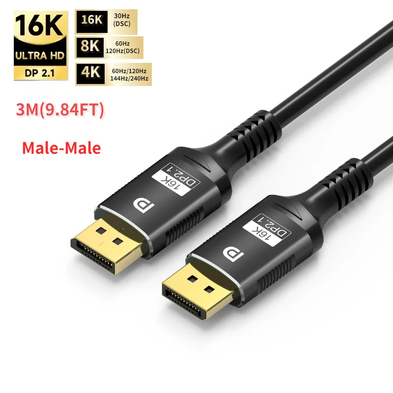 DisplayPort 2.1 Verlängerungskabel Stecker auf Buchse DP auf DisplayPort 16K@30Hz 8K@60Hz 4K@120Hz für PC TV Laptop Monitor Projektor – Detail 13