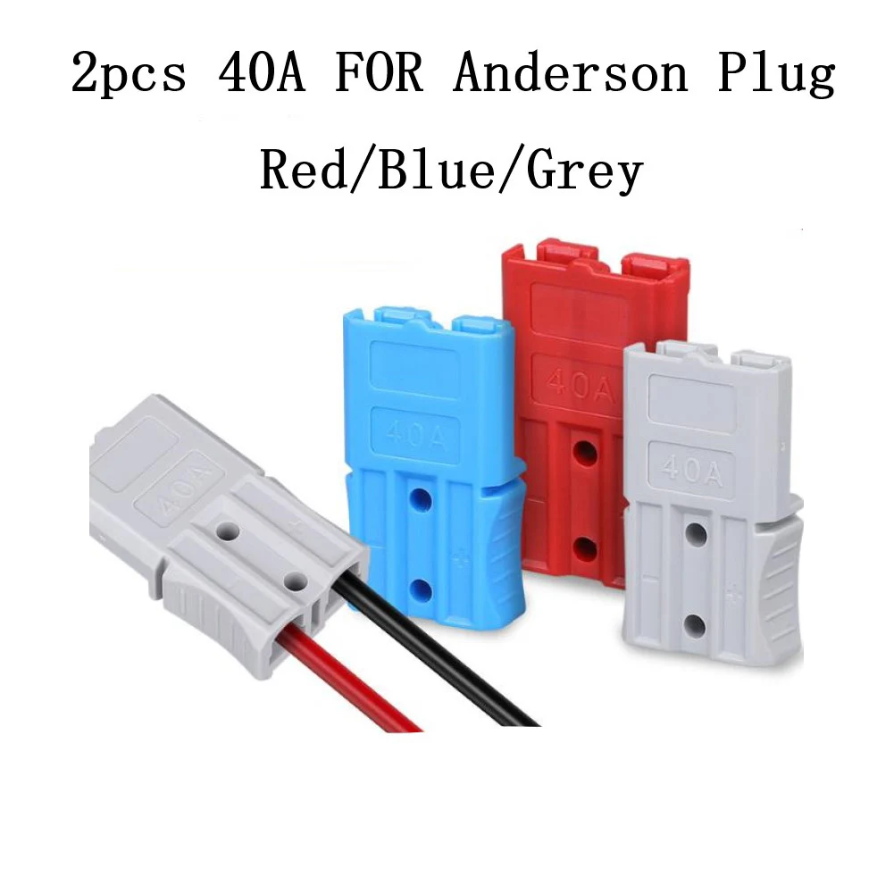 Plug Charge Connector Plug Terminal Forklift Battery Connector 2P AC 600V For Anderson 40A Anti Electric Car Battery Connector