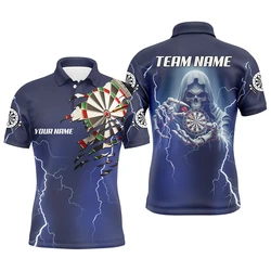 Fashion Darts Graphic Polo Shirt Custom Name Team Name Personalization 3D Printed T-shirt Loose Breathable Mens Sports Tees