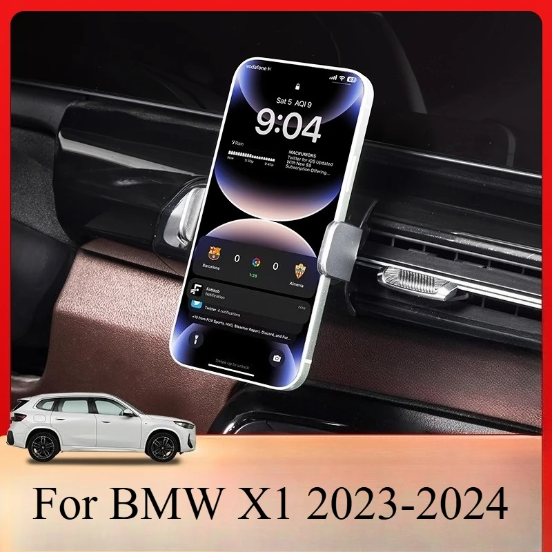 For BMW X1 2023-2025 Special Out-of-trend Base Mobile Phone Holder Glue-free Style Navigation Bracket Car Interior Accessories