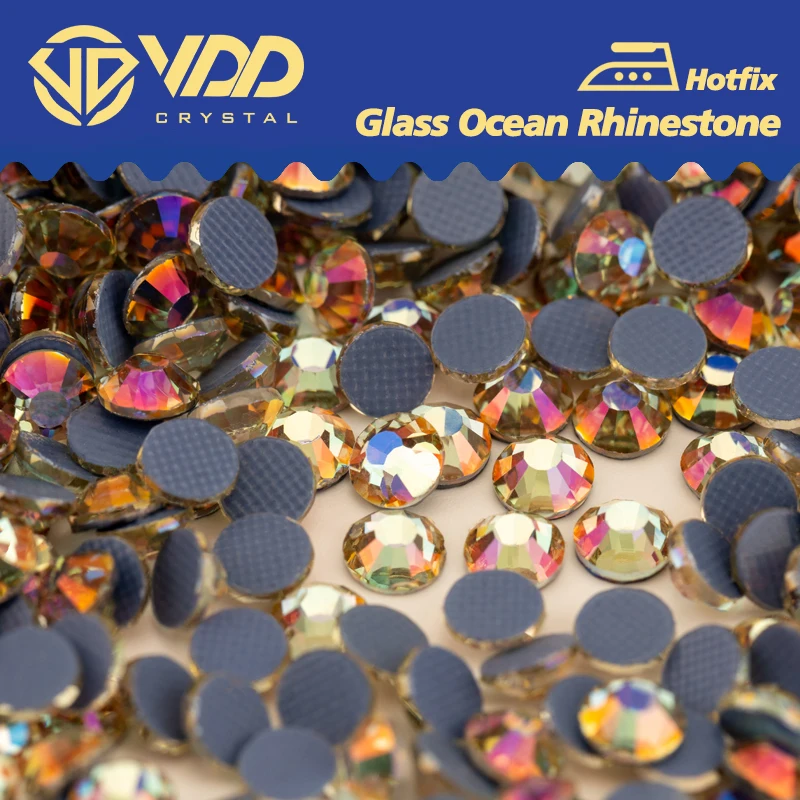 VDD 225 Memory New Color Hotfix Glass Rhinestone Crystal Flatback Strass Glitter Stone For DIY Garment Crafts Clothes Decoration