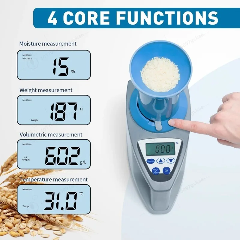 High Precision LDS-1G Automatic Digital Grain Moisture Tester Grain Corn  Wheat Moisture Humidity Gauge Meter Tester Detector