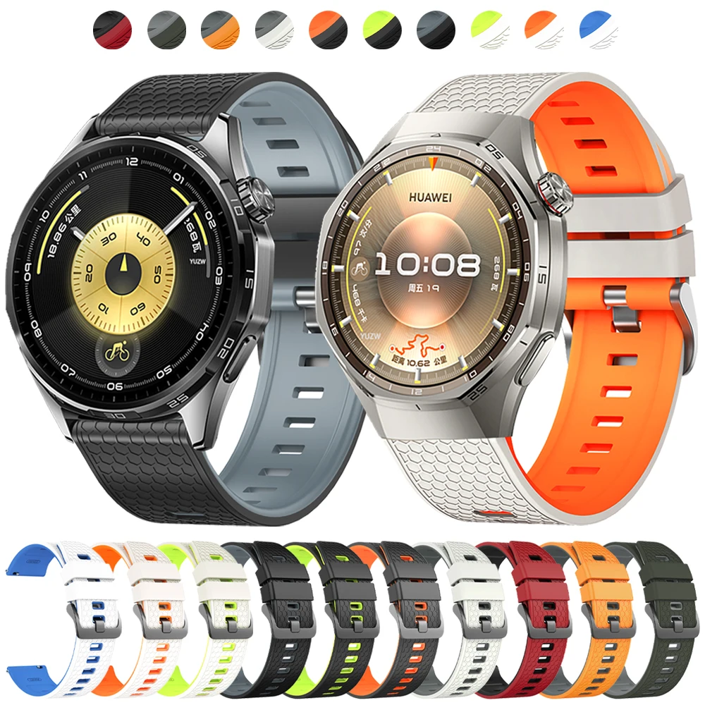 22mm Silicone Wrist Band for Huawei Watch GT 6 Pro GT6 GT5 GT4 GT3 GT2 46MM Men Women Correa Bracelet for Huawei Watch 5 4 3 Pro