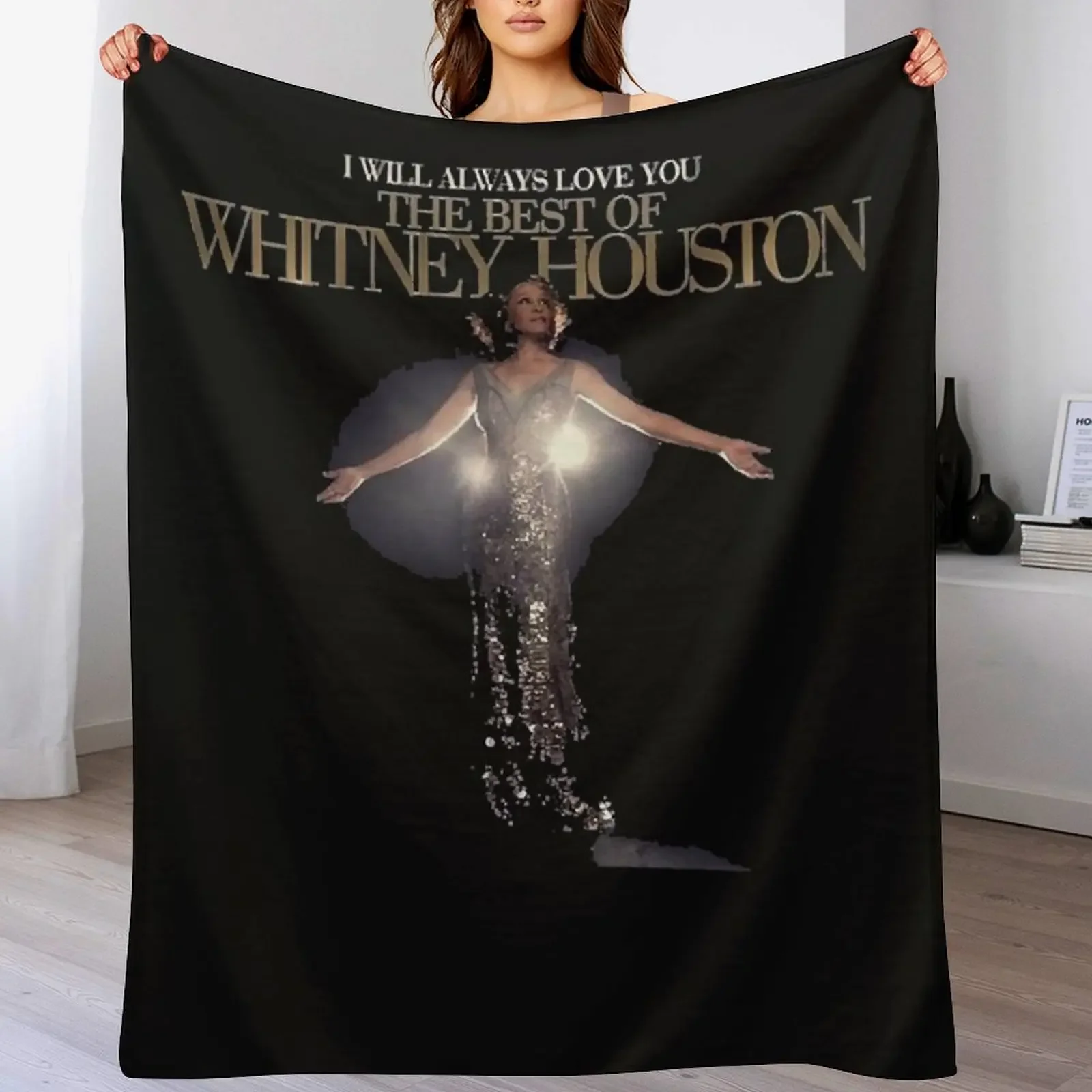

whitney houston whitney Classic Essential T- Throw Blanket Soft Plush Plaid Sofa Quilt Luxury Brand Luxury Throw Blankets