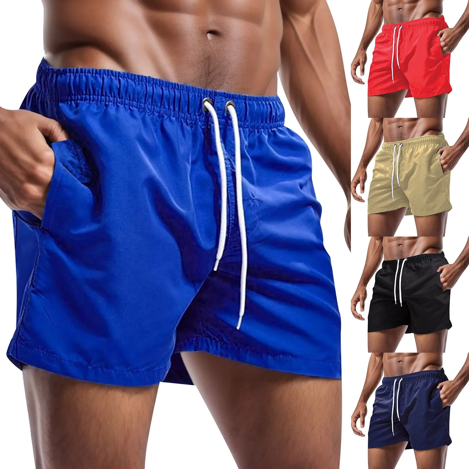 mens shorts Swimwear short Men's Board-Shorts Sports Swimsuit Trunks gym bermuda-surf Beach pants Surfing Quick-Drying Summer