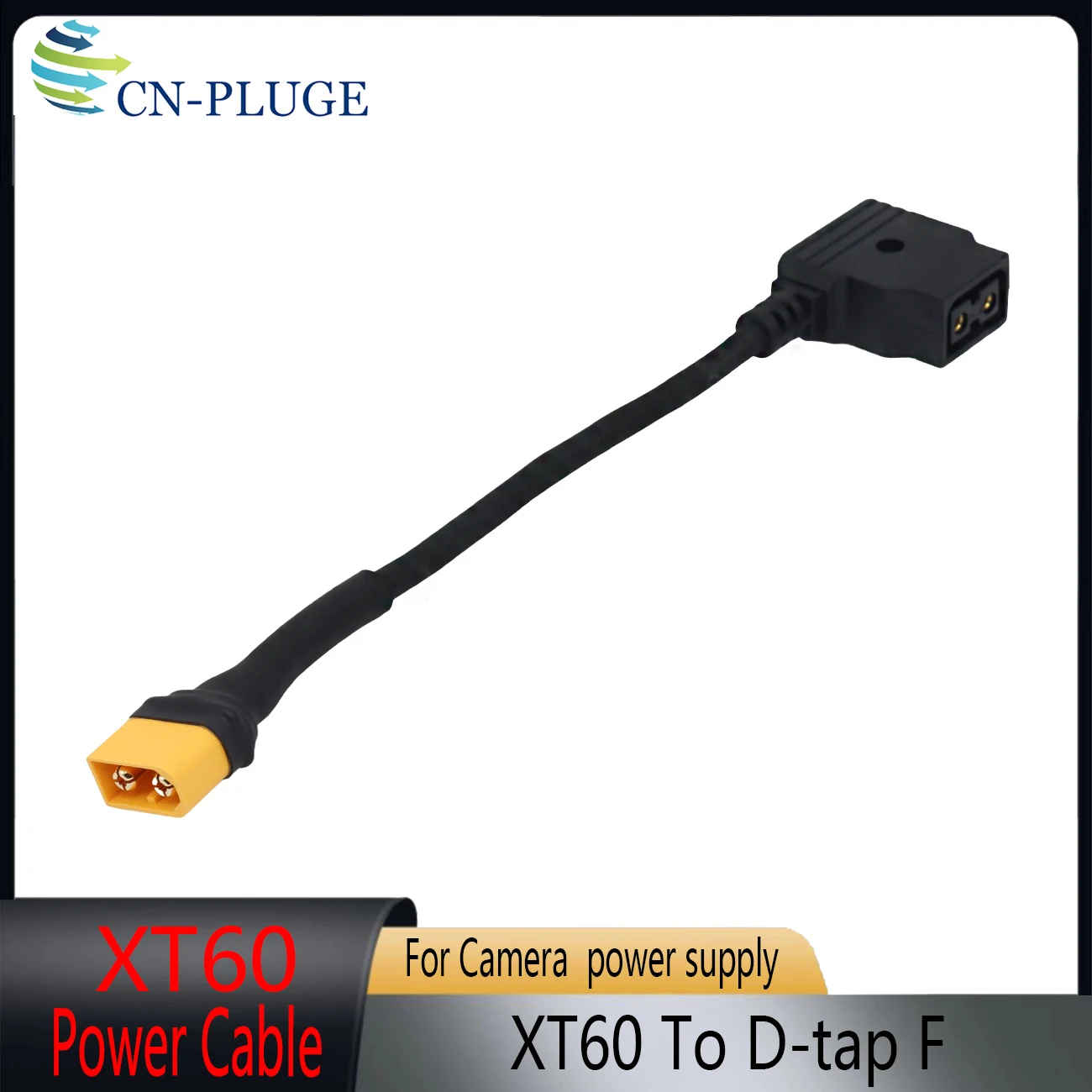 XT60 to D-TAP Female Power Cable For Connect Lithium Battery and Control Panel