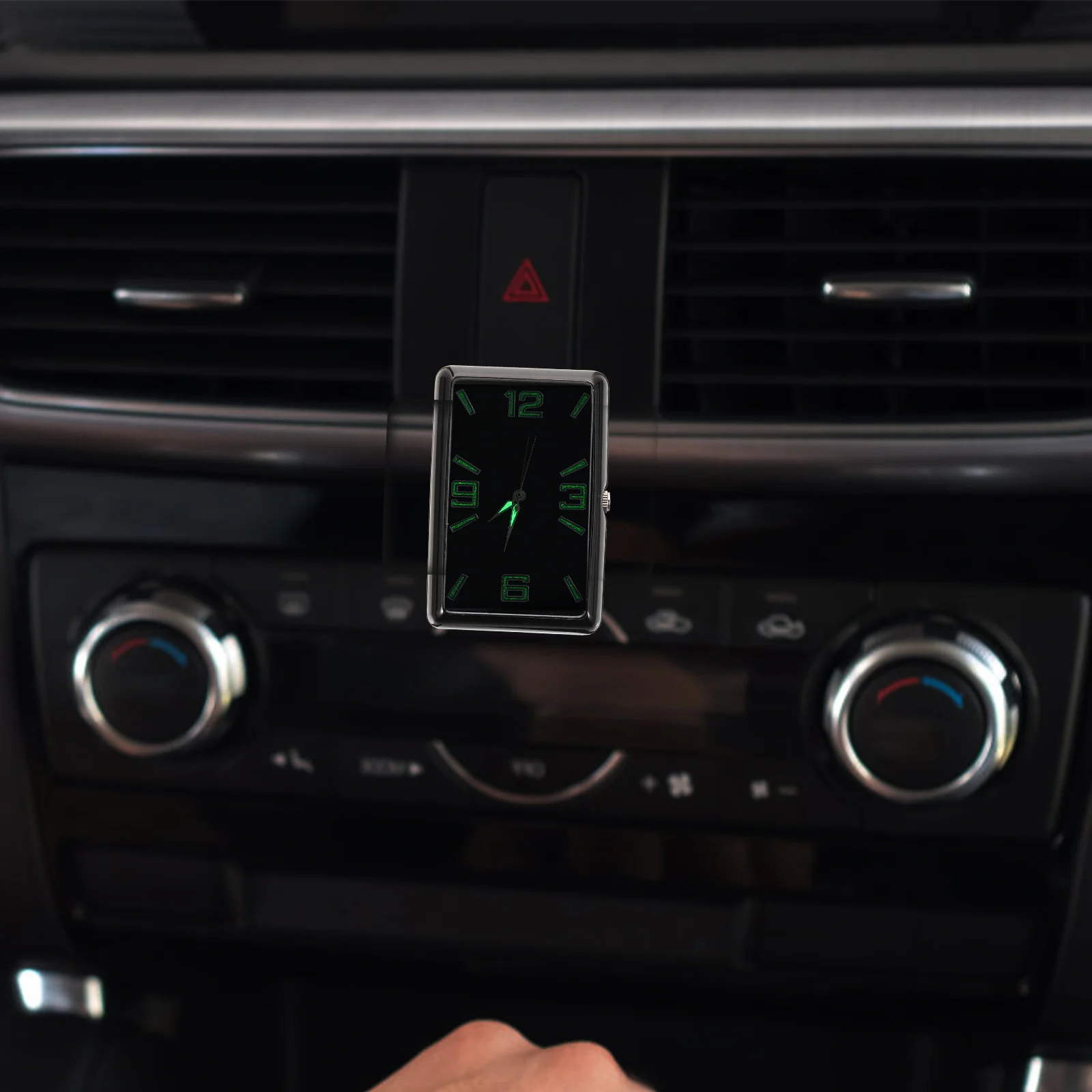 

Square Car Dashboard Clock Tiny Adhesive Fluorescent Clock Elegant for Car Dashboard Decor Tiny Lock