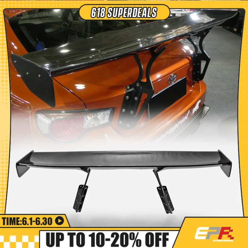 Para brz rb versão 1 spoiler traseiro com suporte de alumínio (subaru)-asa aerodinâmica traseira do carro de alto desempenho