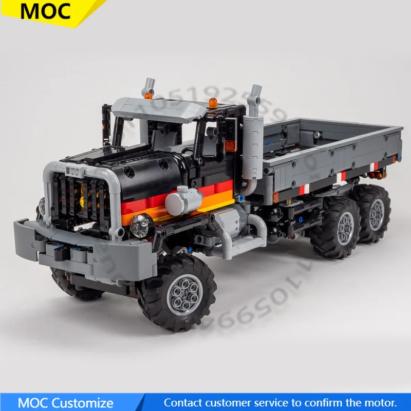 1500 PCS Racing Car 6×6 Offroad Truck MOC Customize Modular Building Block Creative Design Educational DIY Toy Christmas Gift