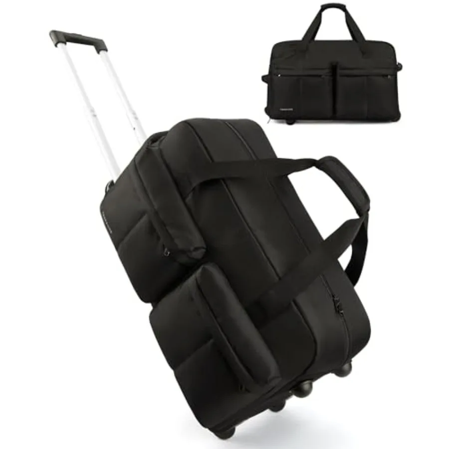 

Rolling Duffle Bag with Wheels, Carry On Bag Duffel Bag for Travel, Wet Pocket Duffle with Wheels and Handle