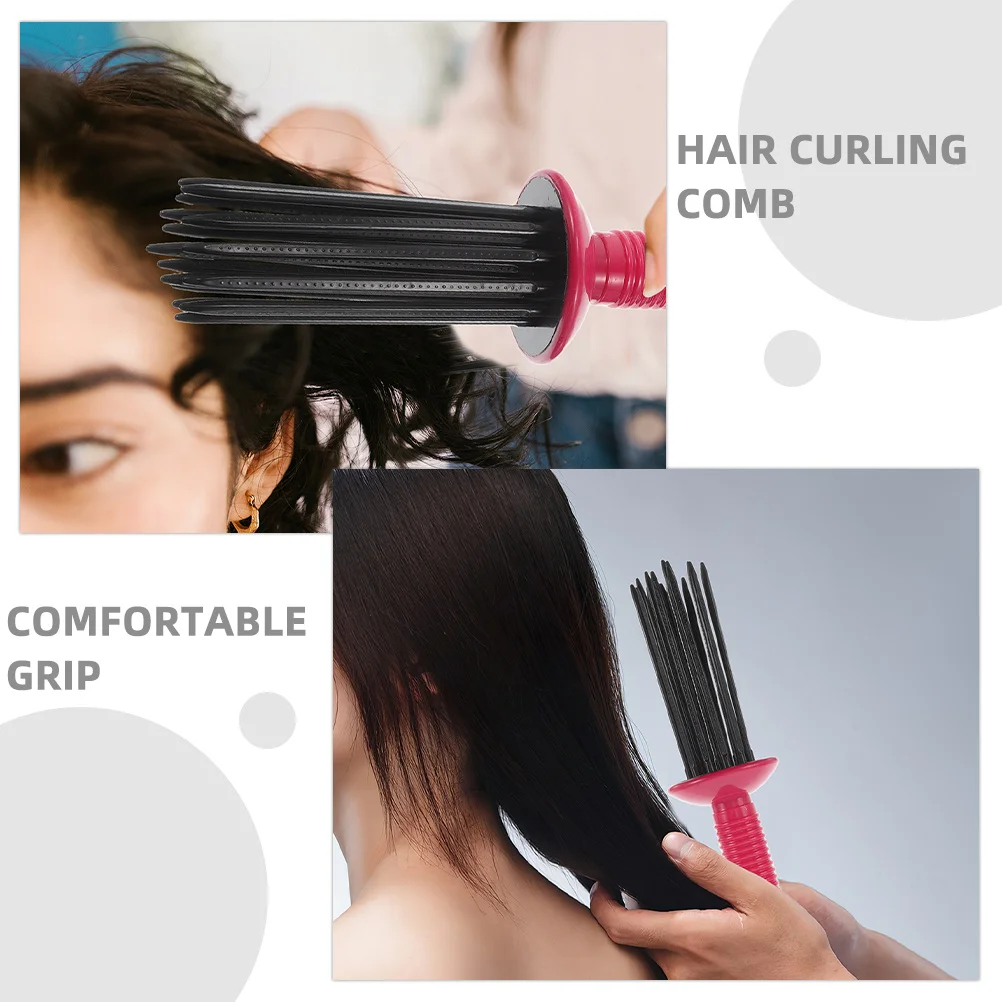 2 قطعة مشط الهواء للتجعيد الطبيعي تجعيد الشعر الكثيف أداة التصميم المحمولة مشط المضادة للانزلاق فرشاة عصا الشباك #2
