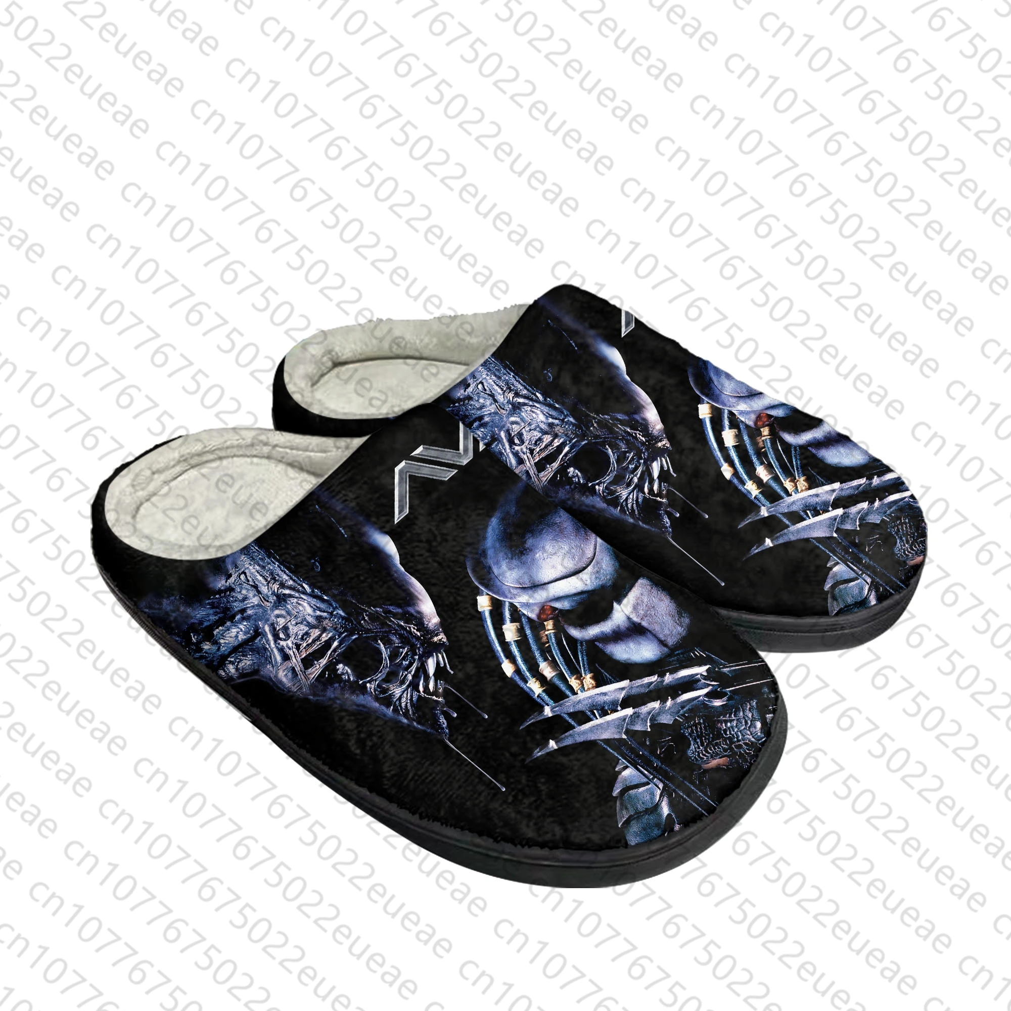 The Predator Alien Movie Home Cotton Slippers Mens Womens Plush Bedroom Casual Keep Warm Shoes Thermal Slipper Customized Shoe