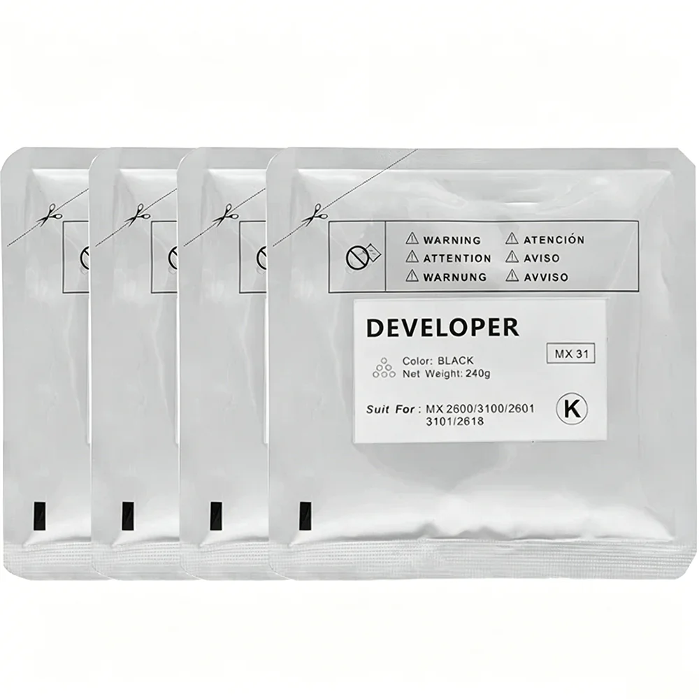 MX-31 MX31 Revelador CMYK de Alta Qualidade 240g para Sharp MX-2600N MX-2601N MX-2618NC MX-3100N MX-3101N MX-4101N MX-5001N MX-5100N