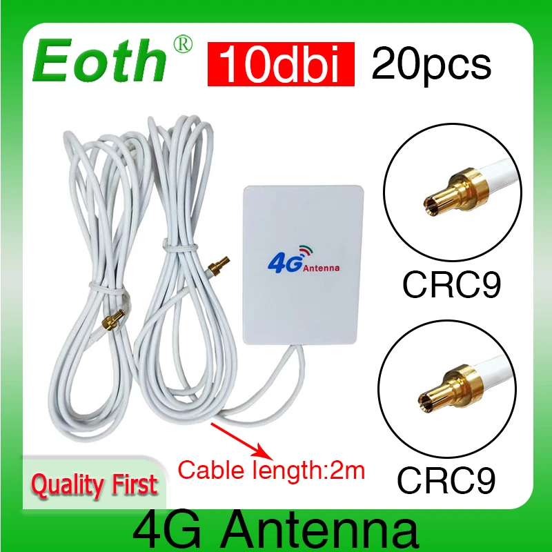 Eoth 20pcs 3G 4G lte antenna 10dbi SMA Male Connector Plug antenne router 21cm ipex 1 SMA female pigtail Extension Cable