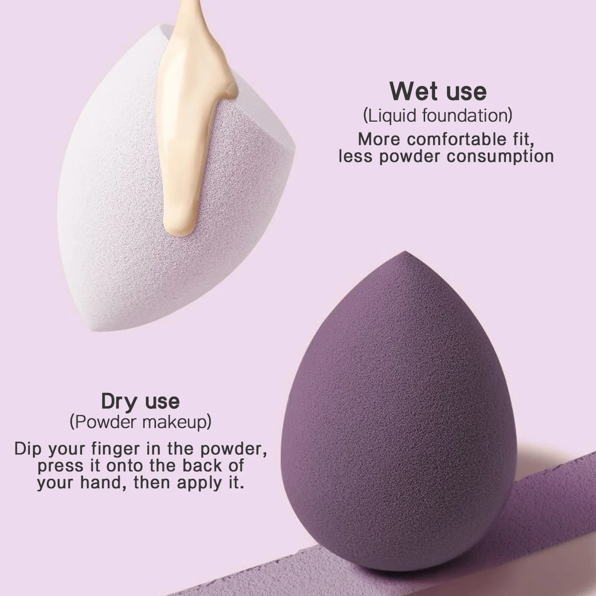 14 منتفخة من البودرة المخملية الناعمة للاستخدام الرطب والجاف مناسبة لبودرة سائبة وأدوات مكياج ناعمة وغير لاصقة