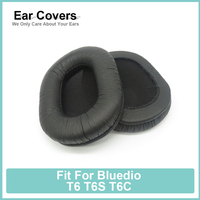 Earpads For Bluedio T6 T6S T6C Headphone Earcushions Wrinkled Pads Foam Ear Pads Black Comfortable