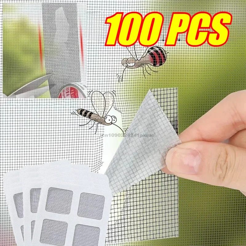 Portable Repair Stickers Blocking Mosquitoes Screen Door Repair Stickers Mosquito-Proof Screen Magic Stickers Hole Patching Mesh