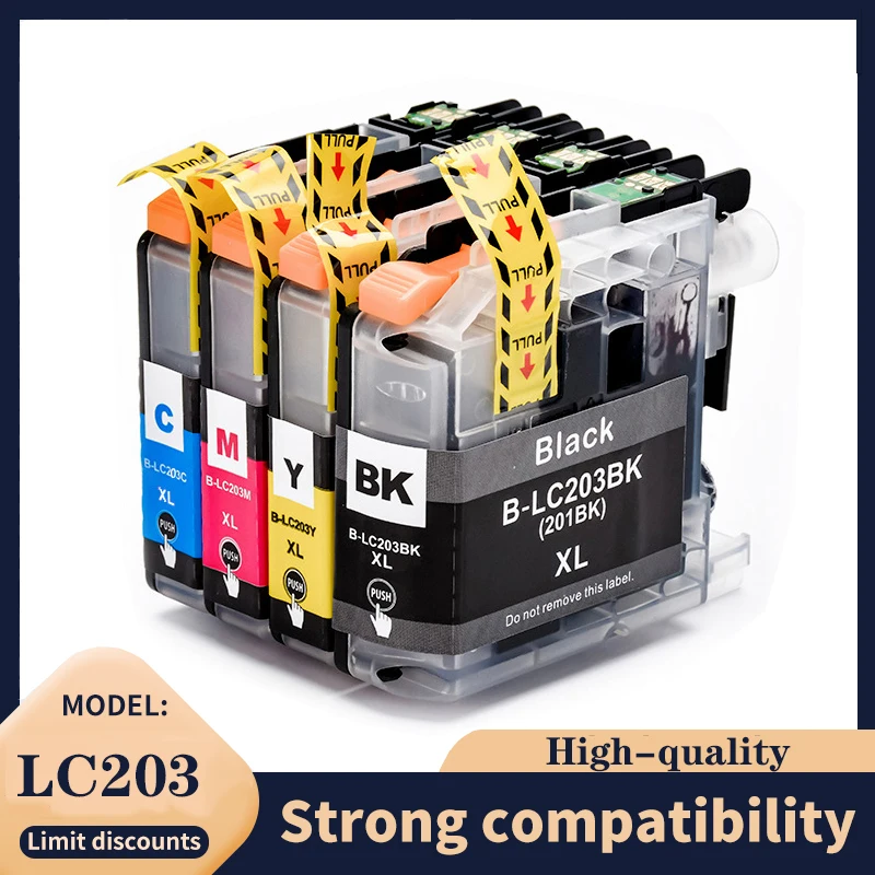 LC201 LC203 XL Compatible Ink Cartridge for Brother MFC J460DW J480DW J485DW MFC-J680DW MFC-J880DW MFC-J885DW J5520DW Printer