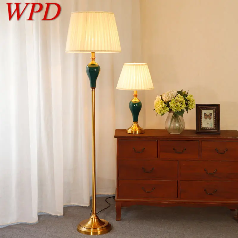 

WPD Modern Ceramic Floor Lamp Creative American Simple Standing Lights LED Decor For Home Living Room Bedroom Study