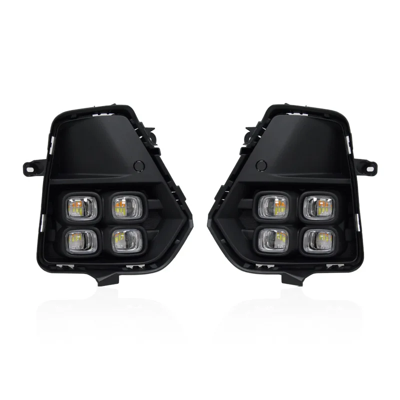 DRL For Toyota RAV4 2026 Car Four-eye Model Daytime Running Light Fog Lamp Frame Modified Flashing Yellow Turn Signal Lamp
