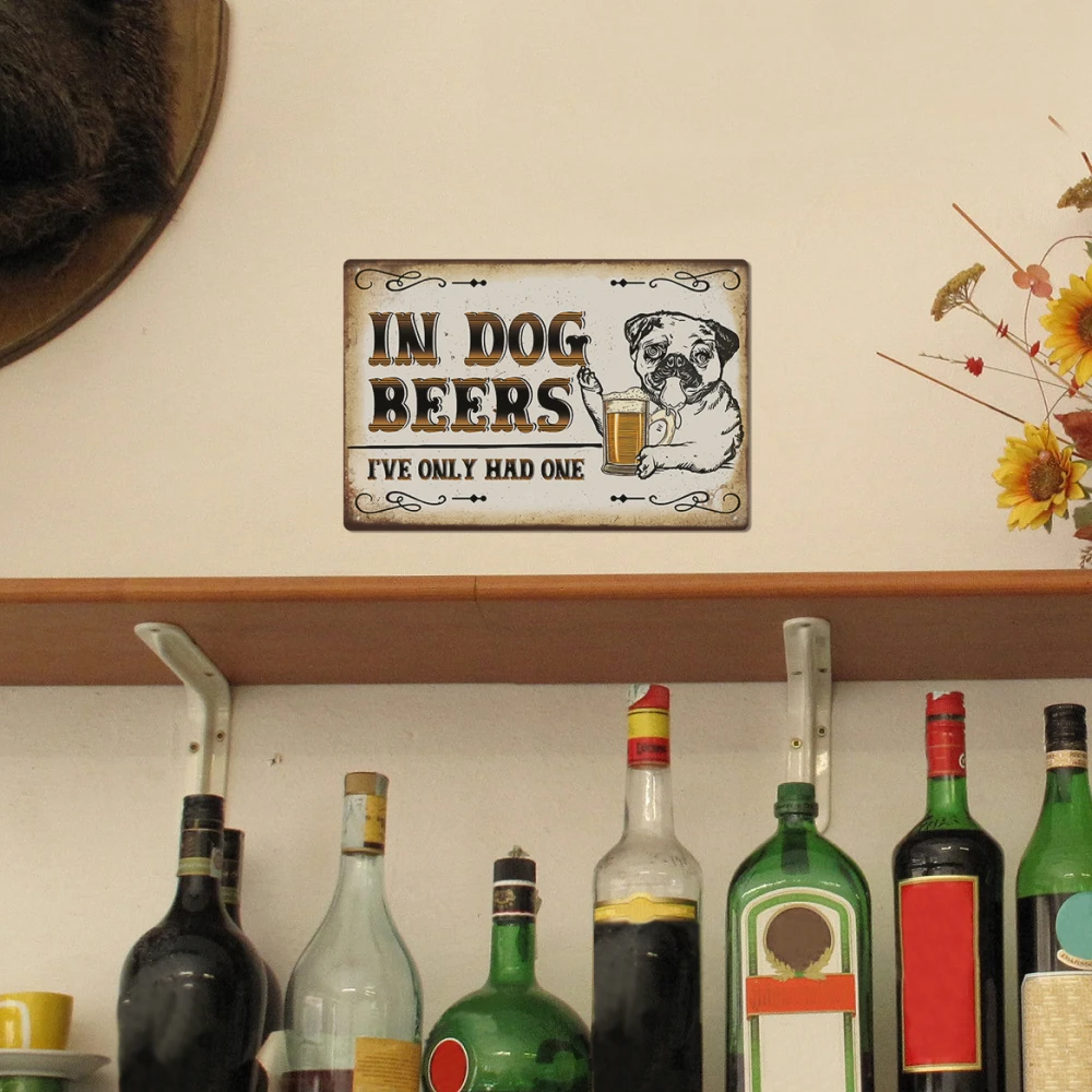 Putuo Decoration 1 Vintage Metal Sign for Drinks, Featuring the Phrase 
