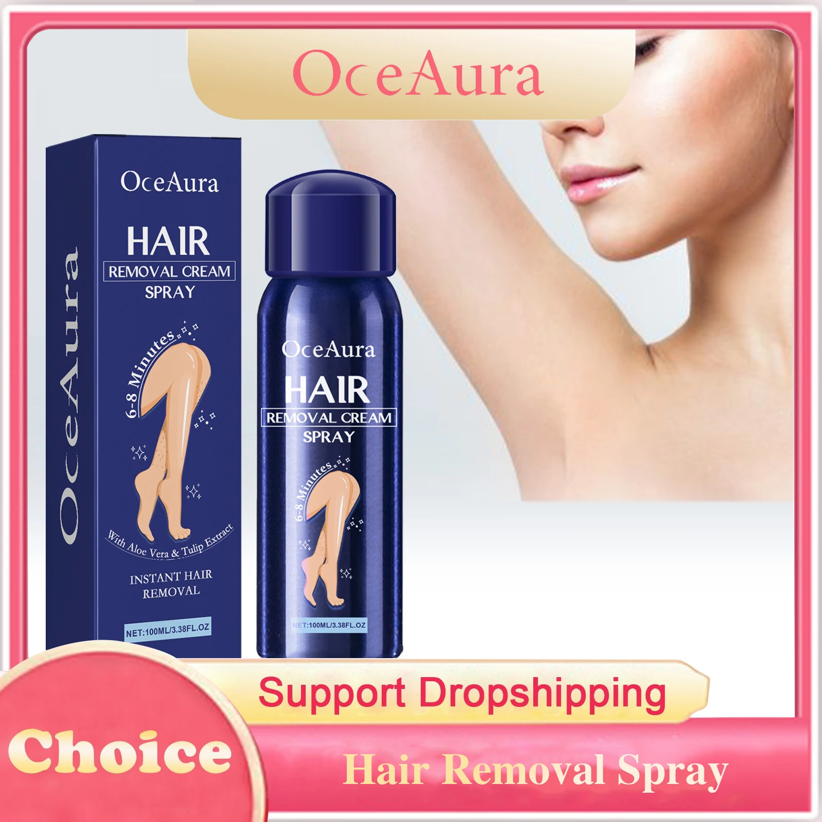 

Hair Removal Spray Painless Hair Removal Delay Hair Regrowth Reduce Hair Coarseness Soften Hair Refreshing Smoothing Skin Care